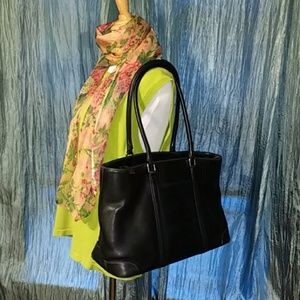 VINTAGE COACH BLACK TOTE HANDBAG PURSE GORGEOUS!!